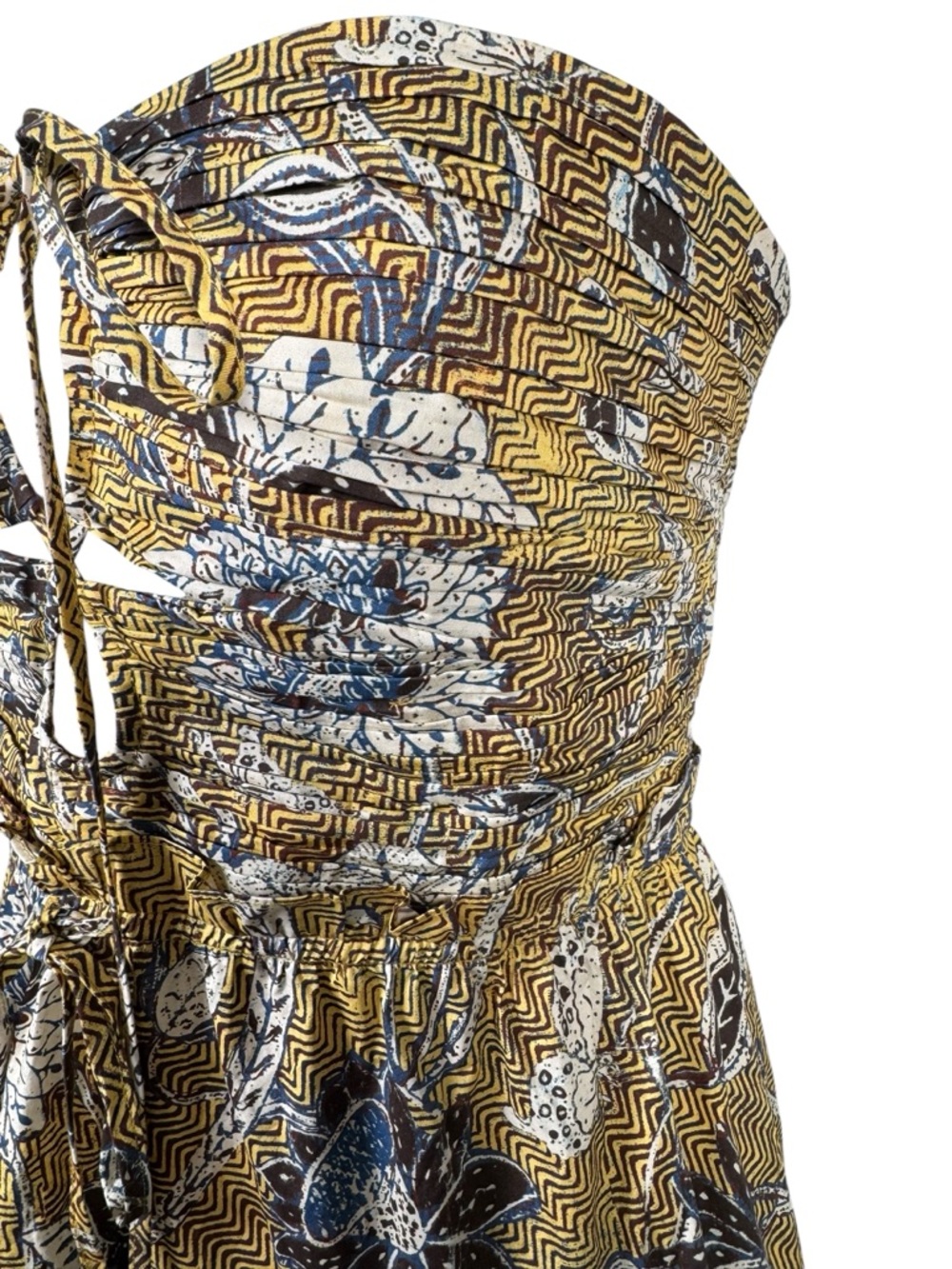 Ulla Johnson Spring/Summer 2022 Ella Halter Midi Dress Ruched Oleander Size 6 - Picture 6 of 10